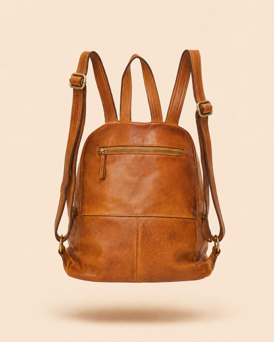 MilanoVera Rover Italian Leather Backpack – Cognac