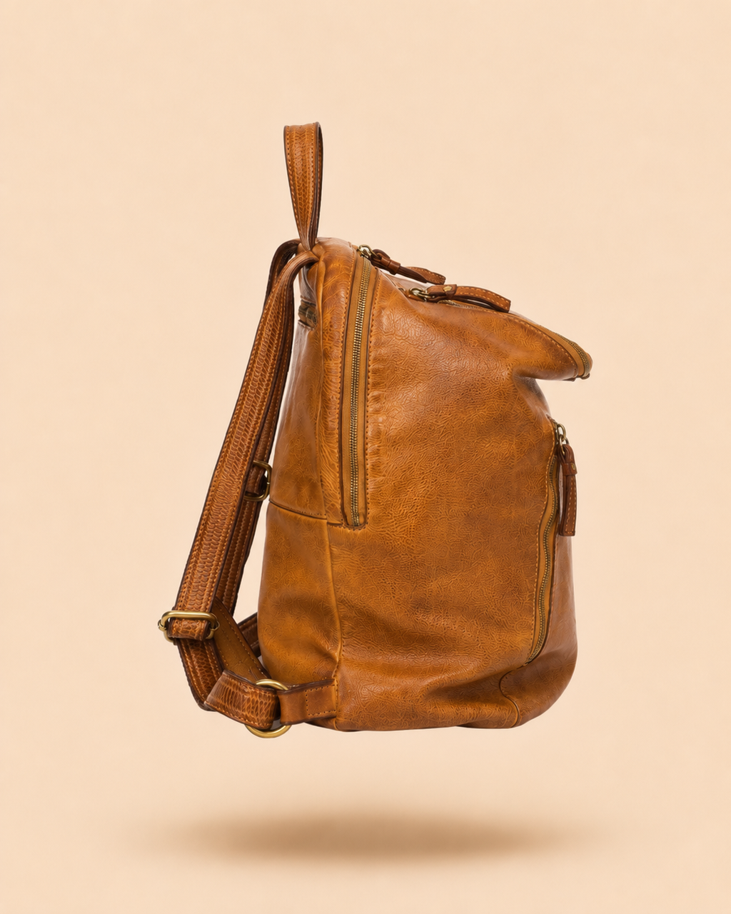 MilanoVera Rover Italian Leather Backpack – Cognac