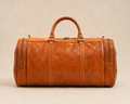 Castel Atelier Genuine Leather Cognac Brown Duffle Bag