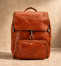 VARENO Genuine Leather Large Backpack, Made in Italy (Copy)