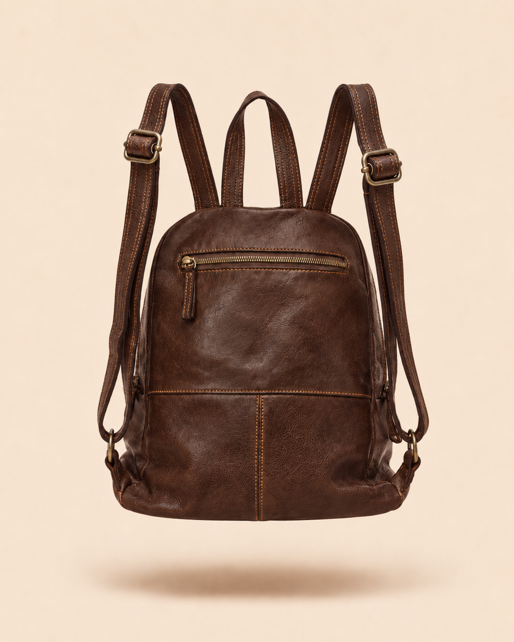 MilanoVera Rover Italian Leather Backpack – Cigar Brown