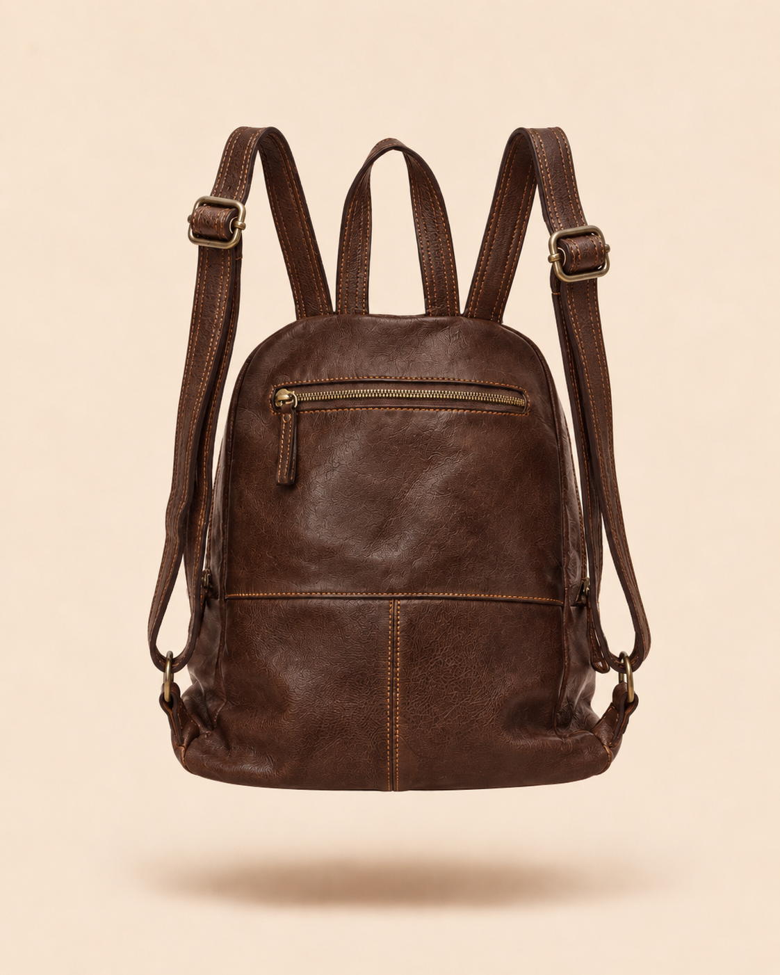 MilanoVera Rover Italian Leather Backpack – Cigar Brown