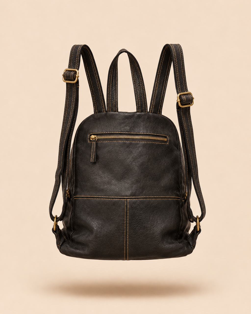 MilanoVera Rover Italian Leather Backpack – Black