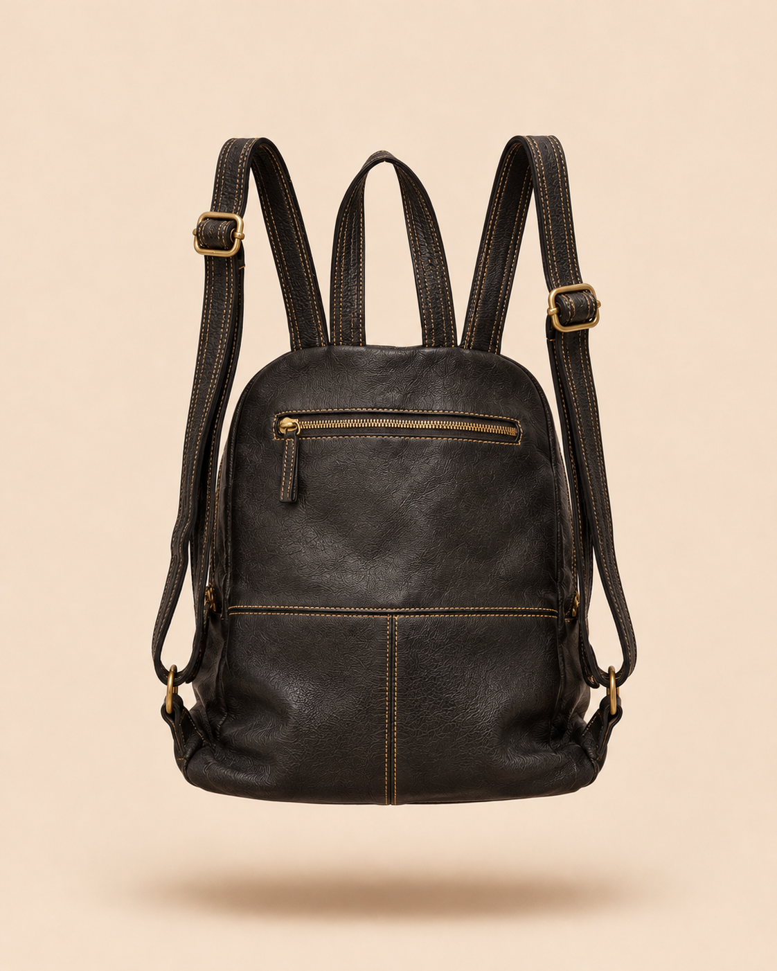 MilanoVera Rover Italian Leather Backpack – Black