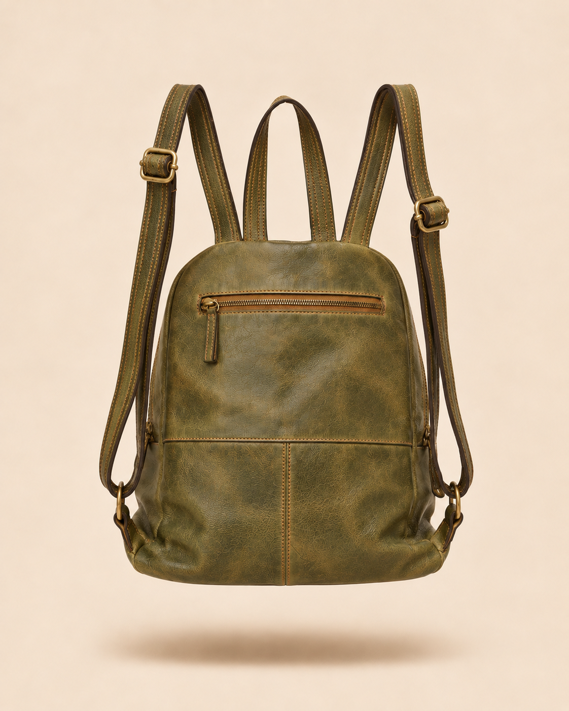 MilanoVera Rover Italian Leather Backpack – Vintage Green