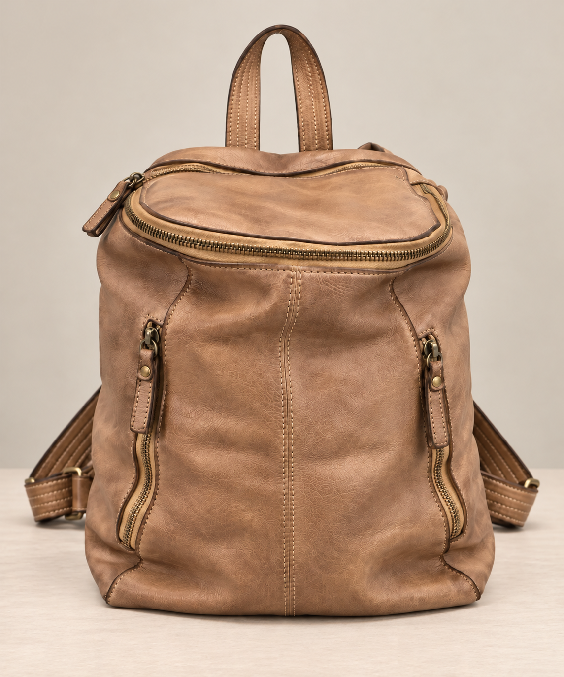 MilanoVera Rover Italian Leather Backpack – Vintage Taupe
