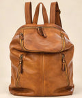 MilanoVera Rover Italian Leather Backpack – Cognac