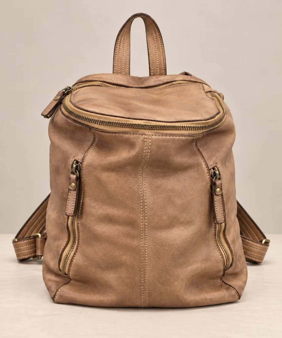 MilanoVera Rover Genuine Leather Italian Backpack – Handmade in Florence, Vintage Rucksack, Weekend Bag.